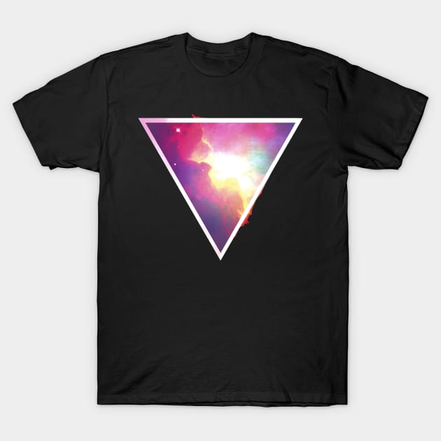 Nebula Triangle T-Shirt by postlopez